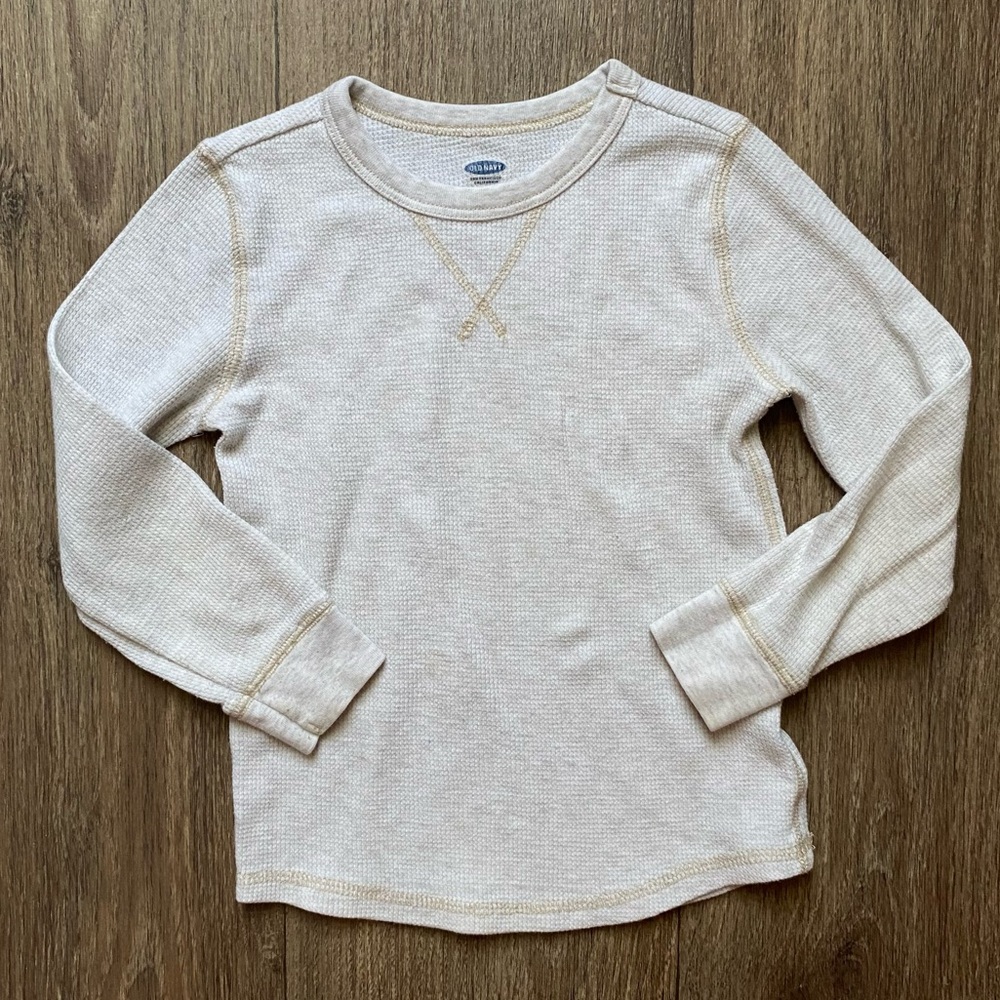 Old Navy Kids Beige Long Sleeve Tee